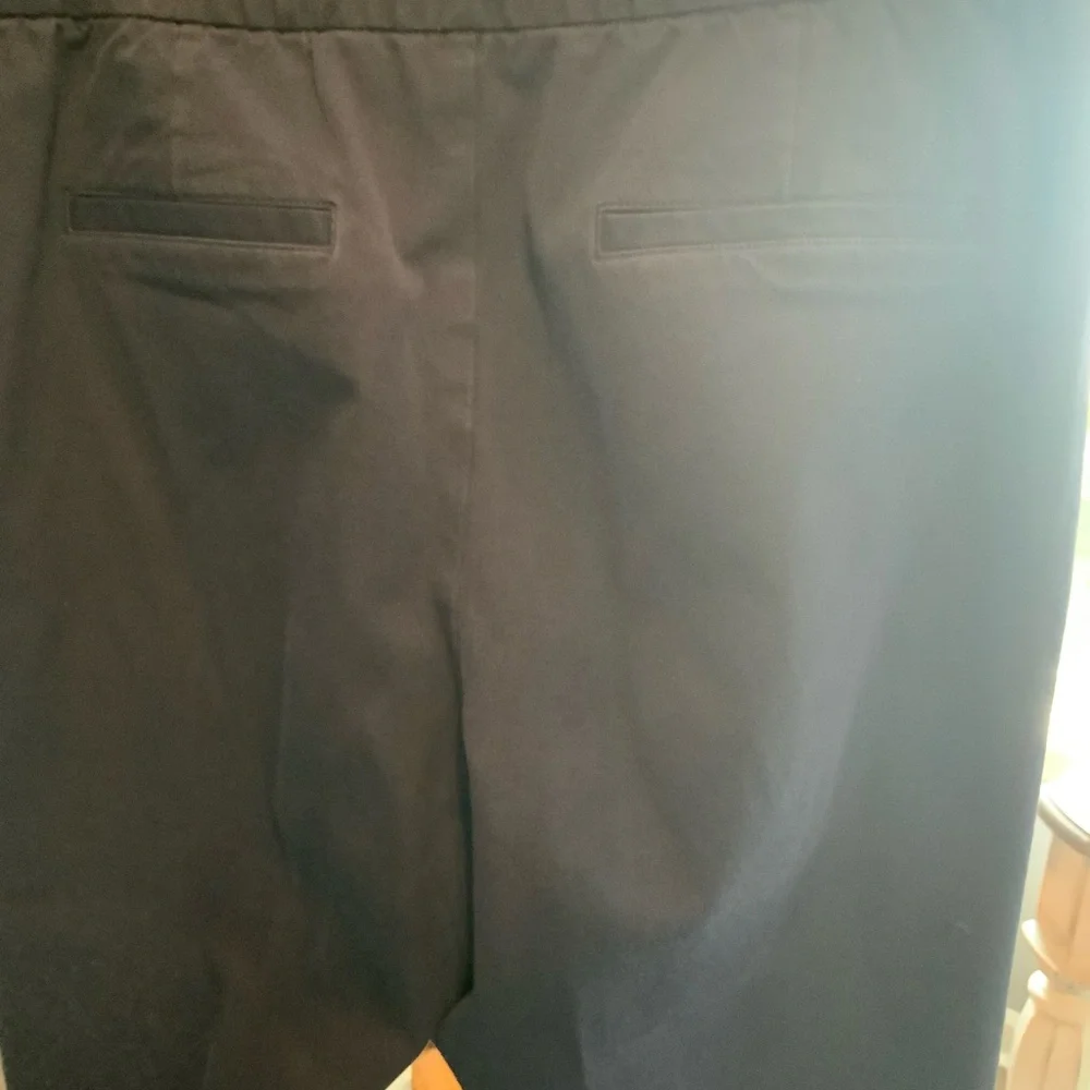 Isaac Mizrahi Navy Button-Detail Pants - Picture 3 of 4